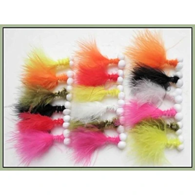 Image of Booby Fishing flies, 18 Pack, Mixed Colours, Size 10, For Fly