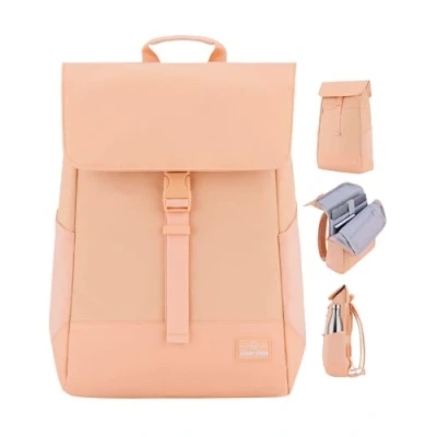 Image of Johnny Urban Backpack Women &amp; Men Peach Mika Rucksack with 16 inch Laptop Compartment Bag for Leisure, School and University Stylish Daypack Water Repellent