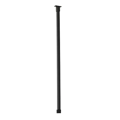 Image of Milano Nero 820mm Ceiling Mounted Wet Room Shower Enclosure Screen Support Arm Bar Black