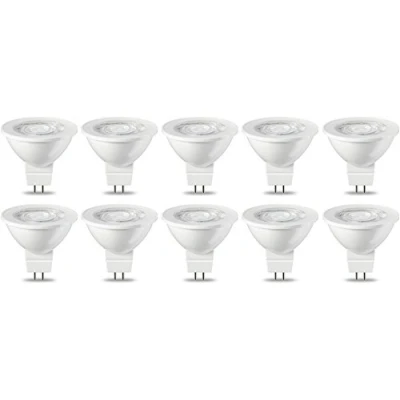 Image of Amazon Basics LED GU5.3 MR16 Spotlight Bulb, 4.5W (Equivalent to 35W), Warm White, Non Dimmable Pack of 10