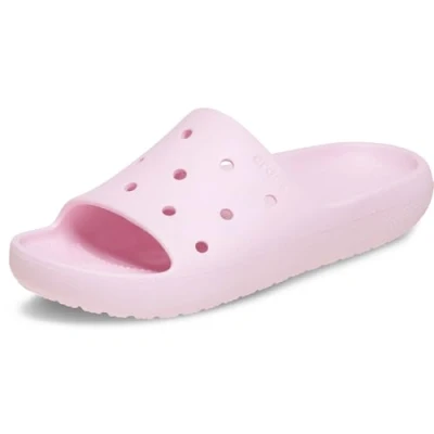 Image of Crocs Classic Slide Unisex Pool slides, Women&#039;s, Size: M7/W8, Pink milk Synthetics