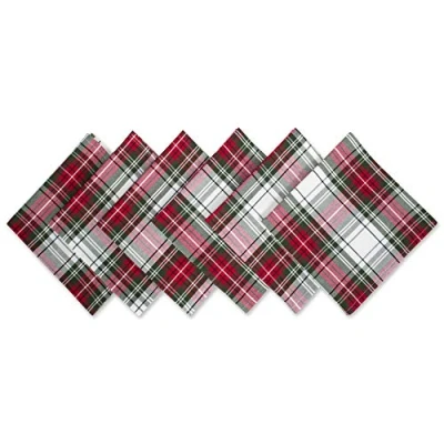 Image of DII Holiday Dining Table &amp; Kitchen Décor, Cotton, Red, Green White, 20&quot; x (Set of 6)