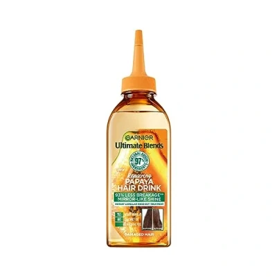 Image of Garnier Instant Lamellar Water, Rinse Out, Liquid Conditioner, For Damaged Hair, Ultimate Blends Repairing Papaya, Hair Drink, 200ml