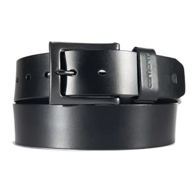Image of Carhartt Men&#039;s Anvil Leather Belt Black