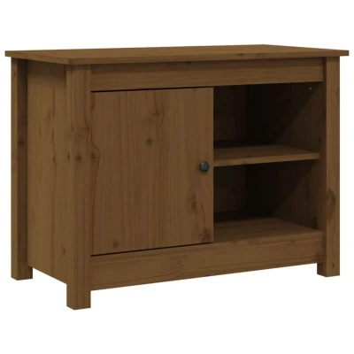 Image of vidaXL TV Cabinet Honey Brown 70x36.5x52 cm Solid Wood Pine