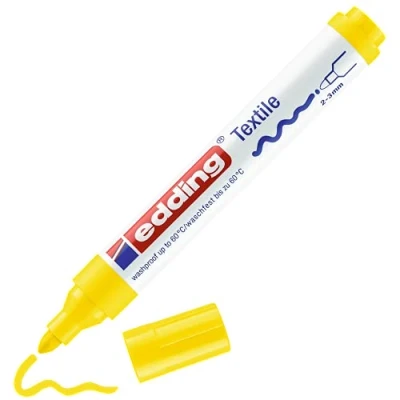 Image of edding 4500 Textile T Shirt Fabric Pen Yellow Marker 2 3mm Line