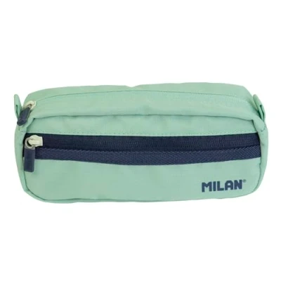 Image of Rectangular Pencil case 2 Zippers Series 1918. Green MILAN ®