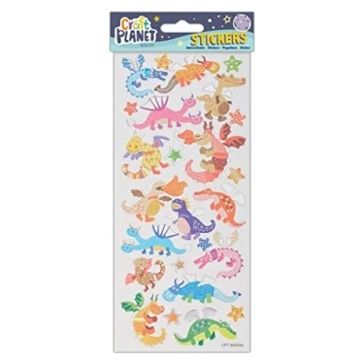 Image of Craft Planet Stickers, Vinyl, Assorted, Dragons