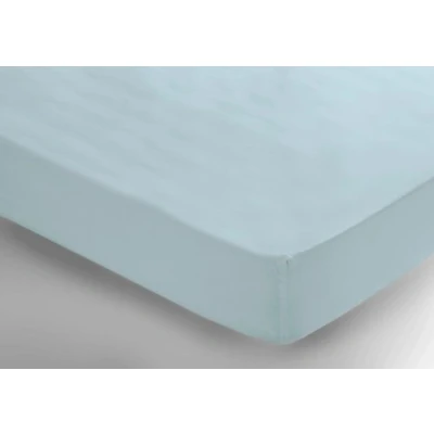 Image of Belledorm Percale Fitted Sheet Single Duck Egg Blue