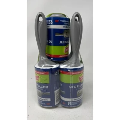 Image of Scotch Brite 3M Lint Rollers 475 Sheets for Large Debris Pick Up