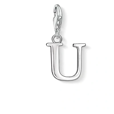 Image of Thomas Sabo Women Charm Pendant Letter A Z Club Silver 925 Sterling Silver, U, One Size