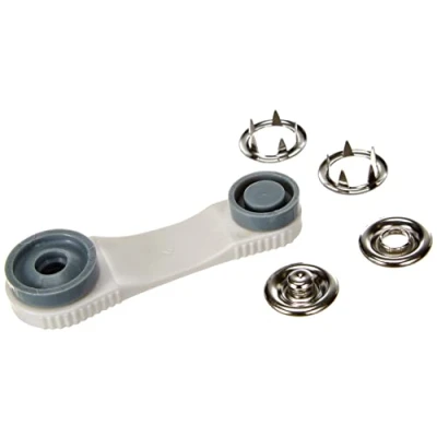 Image of Prym Non sew Jersey Fasteners, Metal, Silver, 14 x 9.3 1.8 cm