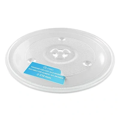 Image of DL pro Microwave Oven Turntable Plate, 270mm, Glass, 3 Knobs, 0.68kg