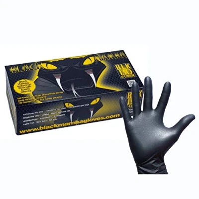 Image of Black Mamba Nitrile Workshop Gloves Box of 100 Size: L