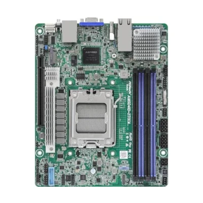 Image of ASRock Rack AM5D4ID 2T/BCM Deep Mini ITX Server Motherboard AMD Ryzen 7000 AM5 (LGA 1718) KNOLL3 X300 Dual 10G LAN