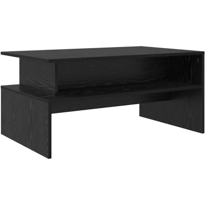 Image of vidaXL Coffee Table Black oak 90 x 55 42.5 cm Engineered wood
