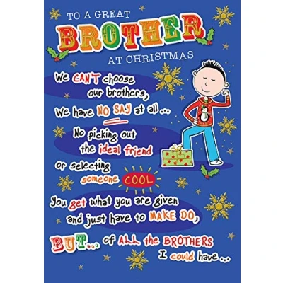 Image of Regal Publishing Christmas Card Brother 9 x 6 inches