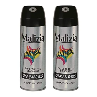 Image of 2 x Malizia Uomo Osmanthus Deodorant Spray 125 ml EDT Perfume