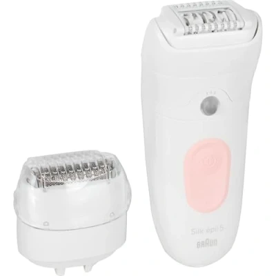 Image of Braun Silk épil 5 Epilator for Easy Hair Removal Waterproof Long Lasting Soft Skin with Shaver Head Women and Clipper 030, White/Pink