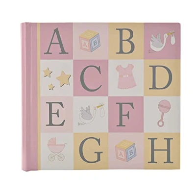 Image of Baby ABC Photo Album 160 6x4 Pictures Pink