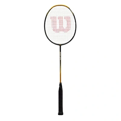Image of Wilson Recon 270 Badminton Racket, Grip Strength 3, Head Heavy Balance, Carbon Fibre, Black/Gold