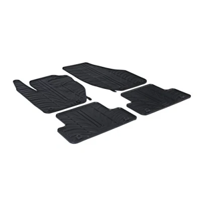 Image of Gledring GL 0385 Rubber car mats set compatible with Volvo V40 2012 (T profile 4 pieces + mounting clips)