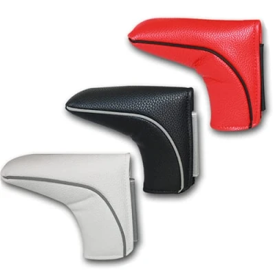Image of Golf Blade Putter Cover Headcover Black Club Protector Magnetic Closure For Scotty Cameron Taylormade Odyssey (Black)