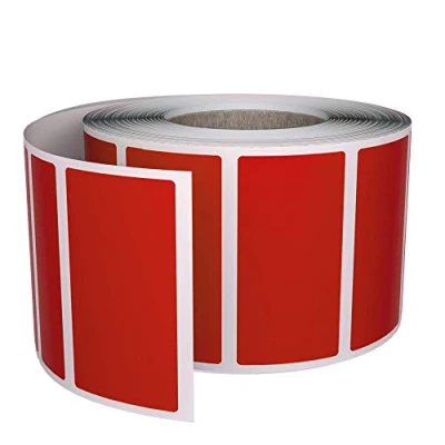 Image of Color Coding Labels Red Stickers Roll 4cm x 1.9cm Rectangle Label Write On Surface (40mm 19mm) 500 Pack by Royal Green