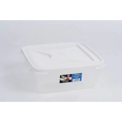 Image of Wham Cuisine 10L Clear &amp; Ice White Large Square Food Box Lid