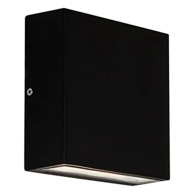 Image of Elis Single LED 3 Light Outdoor Wall Black IP54