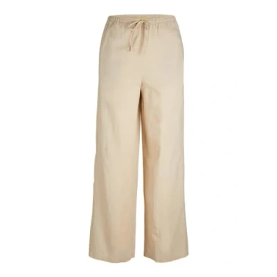 Image of JJXX Women&#039;s Jxflora Linen Blend Mw String Pant Sn Trousers, Cement, XS