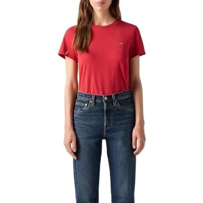 Image of Levi&#039;s Perfect TEE Basic Tshirt, Women&#039;s, Size: XS, Scarlet smile