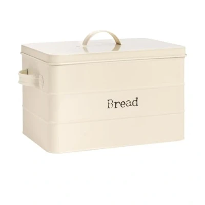 Image of Cream Vintage Metal Bread Bin By Harbour Housewares
