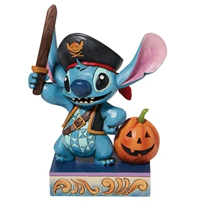 Image of Enesco Disney Traditions Pirate Stitch Figurine Brown 6008987, 6.2 Inch