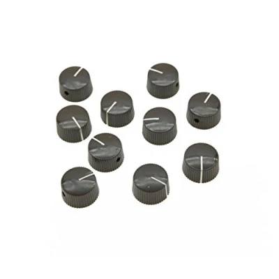 Image of KAISH 10pcs Brown Vintage Barrel Guitar Amplifier Knob Round Knobs with Set Screw