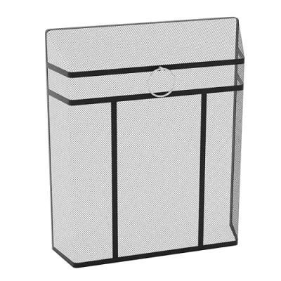 Image of Fire Vida Octon Spark Guard, Metal, Black/Chrome, 28 Inch