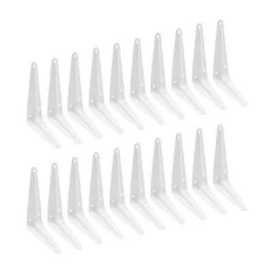 Image of Shelf Brackets White 125x100mm / 5x4&quot; Original Retro London Pattern Shelve Pack of 20 EAI Brand