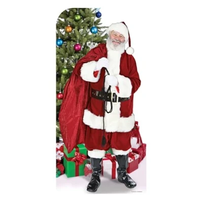 Image of Star Cutouts Ltd SC173 Stand in Official Father Santa Clause Christmas Decoration Perfect for Grottos and Festive Displays 186cm Tall