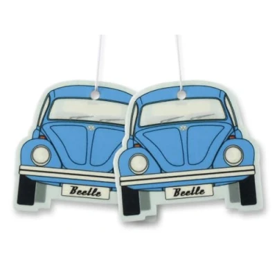 Image of BRISA VW Collection Volkswagen Scented Car Air Freshener Fragrance Deodorizer for Car/Auto or Home with Beetle/Bug Front Design (Fresh/Blue/2 pc Set)