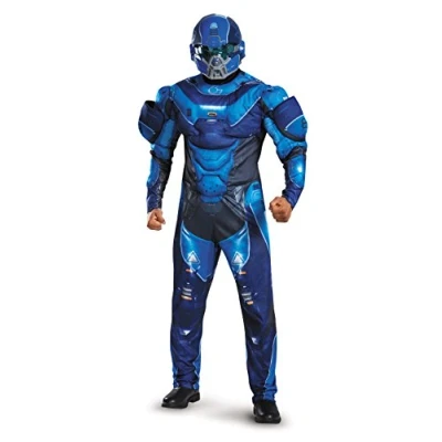 Image of Adult Halo Blue Spartan Muscle Costume