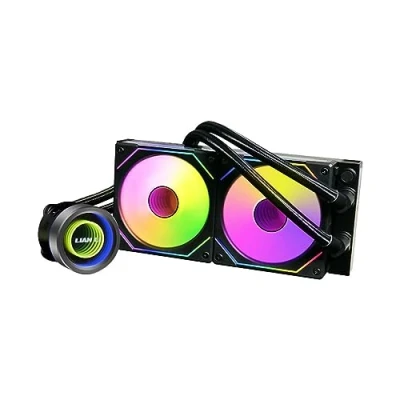 Image of Lian Li Galahad II Trinity 240mm Black SL INF AIO Liquid Cooler High Performance RGB CPU with Aluminium Radiator and PWM Fans
