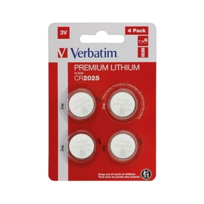 Image of Verbatim CR2025 3V Lithium Battery (4 pack)