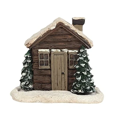 Image of Incense Cone Burner Log Cabin 10cm X 11cm 8cm pack of 1