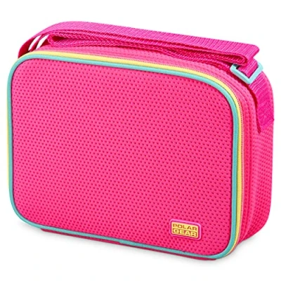 Image of Polar Gear Machine Washable 30 Degrees Insulated Lunch Cool Bag Official Merchandise Thermal School Nursery Food Snacks Picnic Cooler Tote Carrier, 600d Polyester, one Size, Pink