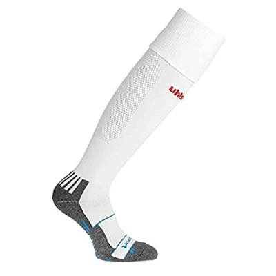 Image of Uhlsport Unisex Team Pro Player Stocking Socks White/Red, Size 33 36