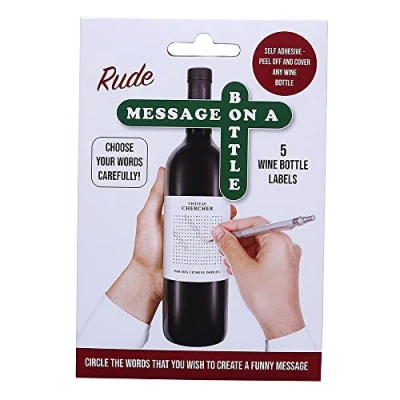 Image of Rude Word Search Bottle Label Funny Wrapping Paper Christmas, Birthday, Anniversary, Cheap Gift…