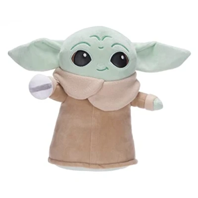 Image of Star Wars 12 Inch Mandalorian Soft Toy Baby Yoda Plush Grogu The Child (MANDALORIAN WITH BALL)