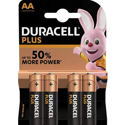 Image of Duracell Plus Power AA LR6 Alkaline Battery (4 Pack)