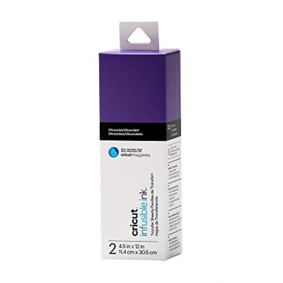 Image of Cricut Infusible Ink Transfer 2 Sheets 11.4cm x 30.5cm (4.5&quot; 12&quot;) Ultraviolet Ideal for use Mug Press