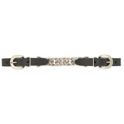 Image of Weaver Leather Single Flat Link Chain Curb Strap, Black, 4.5